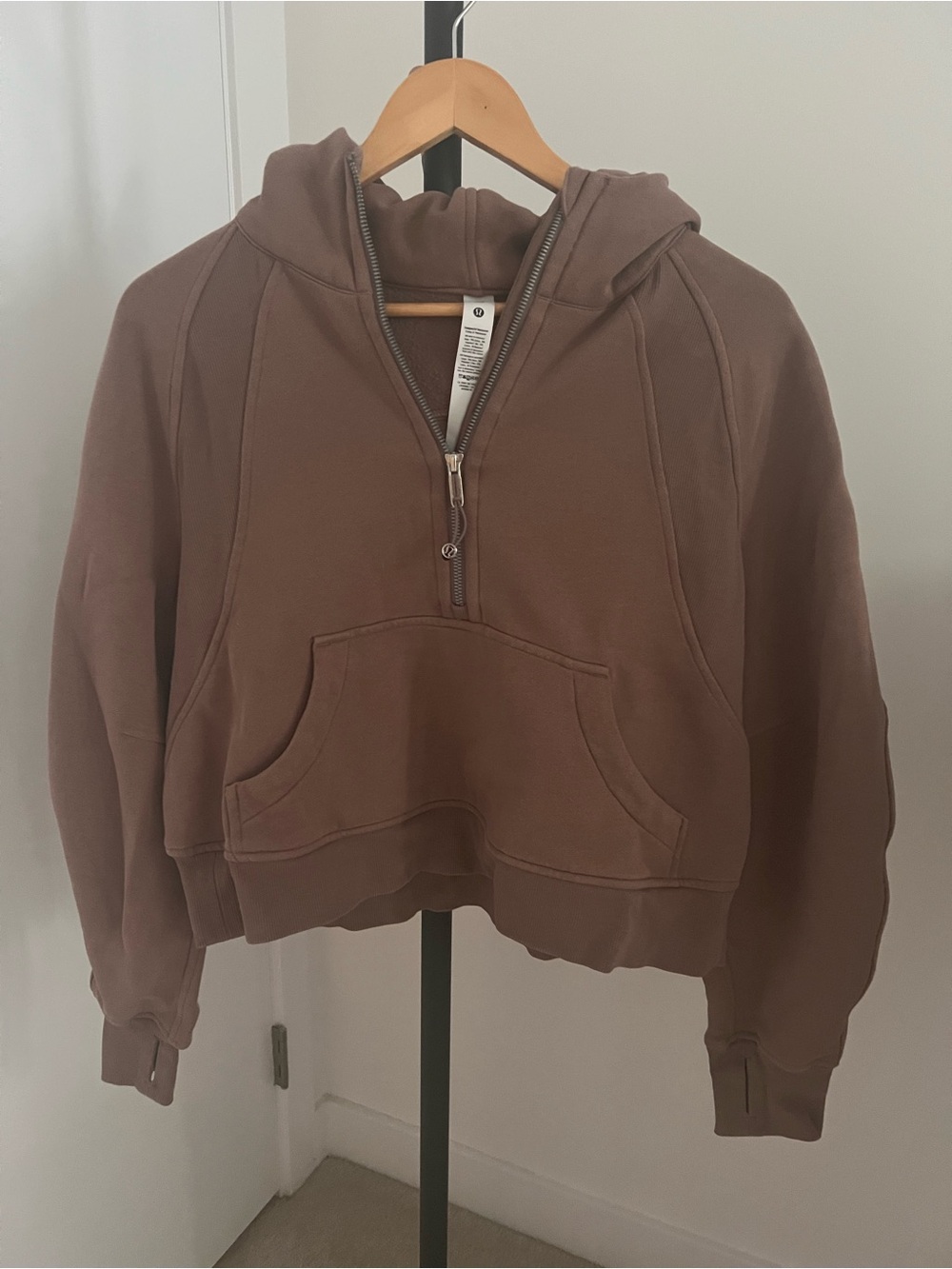 lululemon Scuba Oversized Half-Zip Hoodie Mauve Brown XS/S